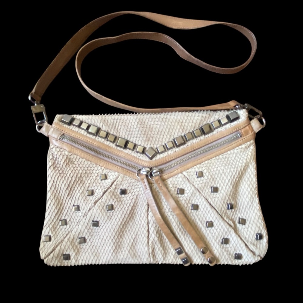 Treesje Beige and Brown Crossbody Bag